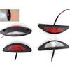 24/7 AUTO Set di 4 luci di ingombro verticali a LED, 24 V, dotate di contrassegno E-Mark, da applicare sulla scocca di rimorchi, carrelli, camper, roulotte e autocarri, colore: rosso e bianco