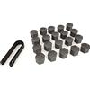Skoda 000071215PUZ7 - Tappi per bulloni per Ruote, Colore Grigio Lucido, Solo per Viti Standard