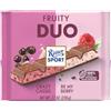 RITTER SPORT Fruity Duo, Doppio Gusto in Unica Barretta Crazy Cassis + Be My Berry, Tavoletta di Cioccolato al Latte con Fiocchi di Riso, Pezzi di Frutti Rossi e Crema di Yogurt, 218g