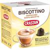 CRASTAN 1870 - Capsule compatibili Dolce Gusto - Biscottino (Cappuccino al Gusto Biscotto) - 1 Box da 10 - Senza Glutine