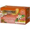 Twinings, Infuso Aromatizzato Sensations Pesca, Vaniglia e Fiori d'arancio, Gusto Dolce e Setoso, Senza Caffeina, Infusi e Tisane, 1 Confezione da 20 Filtri
