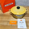 LE CREUSET Cocotte Ronde Doppio Manico 20 cm Giallo Cotogna Ghisa Nuovo