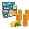 ABFLUSS-FEE Set di 4 ricariche per tappi di scarico per lavabo, per scarichi di ogni tipo, pulitore di scarico, con profumo fresco [aroma arancione, arancione]