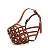 L&J Pets Uk Museruola in vera pelle per cani di grossa taglia, Dogue de Bordeaux, Bullmastiff, Rottweiler, Mastino, Pastore Tedesco, per addestramento, passeggiate e sicurezza (marrone, DB1)
