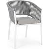 BIZZOTTO FLORENCIA SEDIA CON BRACCIOLI E CUSCINI WG20 BIANCO BIZZOTTO