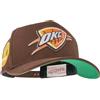 Mitchell & Ness NBA Cappellino Marrone Verde | Pro Crown Fit | con chiusura Snapback regolabile, Taglia unica