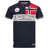 Geographical Norway Kidney Men - Polo da Uomo con Stampa Classica, in Cotone, a Maniche Corte, Casual, con Colletto a Bottone, Stile Classico
