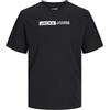 Jack & Jones Jjecorp Logo Tee Play SS O-Neck Noos - Maglietta da Uomo, Nero/Stampa: Play 5, XS