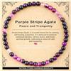 AD Beads - Braccialetto fatto a mano da 4 mm, 6 mm, 8 mm, 10 mm, pietra naturale per la pace e la tranquillità, meditazione, yoga, guarigione e energia, regalo unisex, 6 mm, pietra
