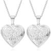 Kawailay 2 Pezzi Collana con Medaglione che Contiene Foto in Acciaio Inossidabile Collana con Ciondolo Medaglione Catena Portaimmagini Collane per Donne, Acciaio inossidabile