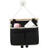 Qfdiwr Borsa Portaoggetti Da Appendere, 25 Cm, 1 Tasca, Impermeabile, Salvaspazio, Durevole, Installazione Semplice, Nero, Bianco, Grigio