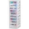 Iris Ohyama Cassettiera in Plastica, Portaoggetti, 10 Cassetti Medi, Bianco, Apertura Facile, Formato A4, A5 e A6, Organizzatore, Per Ufficio, Scuola, Cartoleria, Senza BPA, Contenitore, OCH-2100