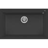 Elleci PRONTA CONSEGNA - SPEDIZIONE IMMEDIATA Elleci LGQ13040 Lavello da Incasso 1 vasca Monovasca Sopratop 79 x 50 cm finitura Granitek Matt Nero 40 Quadra 130