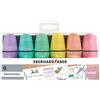 Eberhard Faber 551403 - Mini evidenziatore pastello con punta a cuneo, 6 pennarelli in astuccio