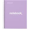 Miquelrius - Quaderno A5, Notebook Emotions, 80 Fogli da 90 g/m², Taccuino a Punti, 1 Striscia di Colore, Spirale Microforata, Copertina Extra Rigida, 2 Fori, Lavanda