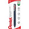 Pentel BXC467 Izee 4 Colori, penna a sfera 0,7 mm 4 colori di scrittura (nero, rosso, blu, verde), 1 pz
