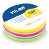 MILAN® Blocco 250 note adesive rimovibili rotonde, colori neon Ø 67 mm