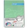 Mr. Wonderful - Quaderno A4 Verde - 240 pagine con quadretti microperforati - Copertina extra rigida - Rilegatura a spirale - Adesivi inclusi
