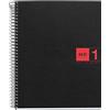 Miquelrius - Quaderno A5, 80 Fogli in 1 colore, Carta 70 g/m², Quadretti 5 mm, Copertina in polipropilene 0,8 mm, Spirale 360°, 2 fori, Prodotto in Spagna, Notebook The Original, Rosso