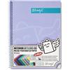 Mr. Wonderful - Quaderno A4 turchese - 240 pagine con quadretti microperforati - Copertina extra rigida - Rilegatura a spirale - Adesivi inclusi