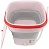 Fdit Lavatrice Portatile Mini Lavatrice 16L Pulsatore Completamente Automatico con Funzione di Centrifuga Morbida, per Appartamenti, Dormitori, Viaggi, Campeggio, Biancheria (Spina UE 220 V 50 Hz)