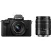 Panasonic Lumix DC-G100DWEGK Fotocamera Mirrorless Micro Quattro Terzi con Obiettivi Lumix G Vario 12-32mm F3.5-5.6 e 35-100mm F4-5.6, 20,3MP, Video 4K 30p e FHD 60, Monitor Free-Angle,Ricarica USB-C