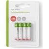 NEDIS Batterie Ministilo Ricaricabili Ni-Mh Aaa 1,2 V 700 Mah (4 Pz)