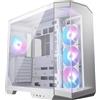 MSI MAG PANO 100R PZ WHITE Case PC ATX, staffa per installazione verticale della GPU, supporto GPU, filtri antipolvere, staffa storage oscillante, design a doppia camera e porta USB