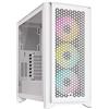 Corsair iCUE 4000D RGB AIRFLOW Mid-Tower Case - High Air -Flow - Sistema di gestione dei cavi - Tre ventole AF120 RGB ELITE incluse e controller iCUE Lighting Node PRO - Bianco