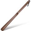 muso wood Calzascarpe con manico lungo in noce, 60 cm