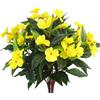CEWUDA 2Pz Fiori Finti da Esterno Impatiens Artificiali Rami Cespugli di Fiori di Seta Impatiens Giallo Fiori Artificiali Resistente ai Raggi UV Piante per Vaso Interni Esterni Giardino Balcone Tavolo