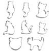 O-Kinee Formine Biscotti,Stampo Biscotti,8pcs Formine Biscotti Gatti,Formine Biscotti Animali,DIY Stampi Biscotti,Stampini per Inossidabile,per Bambini Biscotti