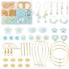 PH PandaHall Kit per La Creazione di Orecchini Verdi da 247 Pezzo, Kit per La Creazione di Orecchini con Perline Kit per La Creazione di Gioielli con Perline Acriliche Verdi Ganci per Orecchini