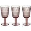 Tognana Claire, Set 3 calici 270 cc, vetro, Rosa