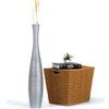 Leewadee Vaso da Terra Grande 85 cm Legno di Mango Pampas & Fiori Secchi