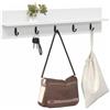 vidaXL Appendiabiti a Muro Bianco 80 x 10.5 x 18 cm Legno Multistrato, Mobili per Ingresso, Ganci Moderni, Storage Pratico, Organizer Versatile, scaffale per Parete, Decorazione Elegante