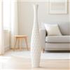 Leewadee Vaso da Terra Grande 105 cm Legno di Mango Pampas & Fiori Secchi