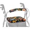 ASQVTIFE Walker Coprisedili per donne hippie Lotus Rollator Walker Accessori Cover per anziani lavabile antipolvere Set con accessori per sedili Decor Walker per anziani con coprisedili
