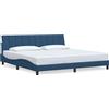 vidaXL Struttura letto senza materasso "Hanko" Blu 200x200 cm in tessuto