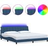 vidaXL Struttura letto senza materasso "Hanko" Blu 200x200 cm in tessuto