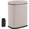 Relaxdays Cestino da Bagno da Muro, Pattumiera 3 L da Cucina, Coperchio Silenzioso, Secchio