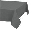 ANRO Tovaglia antimacchia Grigio scuro eff. lino 140x100 cm misto cotone | lavabile a 30 °C - ideale per giardino, terrazza e sala da pranzo