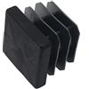 Adsamm® / 4 x puntali alettati a incastro/neri / 21x21-23x23 mm/quadrati/piedini in polietilene per gambe di mobili in tubolare/puntali protettivi per arredi Adsamm® Quality