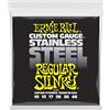 Ernie Ball, Regular Slinky Stainless Steel Wound, Corde per chitarra elettrica, diametro 10-46