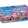 PLAYMOBIL Barbie Cabrio | Decappottabile con rimorchio e moto d`acqua | Avventure estive con Barbie sulla costa di Malibu,Eta 4+
