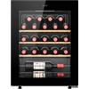 CANDY CWC023 DiVino (nuovo logo) Cantinetta vino, 23 bottiglie, 1 zona, libera installazione, 3 ripiani in legno, nera, L x P x A (mm) 475x456x630, connessa con App