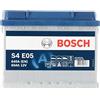 BOSCH Batteria 60, Ah 640, A/EN 0 092 S4E 051 L 242mm B 175mm H 190mm Compatibilità con PEUGEOT 208 I Hatchback CA, CC 2008 Station Wagon CU, VW Polo Hatchback 6R1, 6C1, CITROËN C3 I Hatchback FC, FN