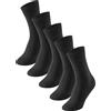 Schiesser Uomo Multipack 5 Pack Herrensocken Strümpfe Calzini Not Applicable, schwarz, 43/46