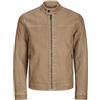 JACK & JONES Jjewarner Washed Pu Jacket Noos Jjewarner Noos - Giacca in poliuretano Uomo (Pacco da 1)