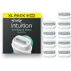 Wilkinson Sword Intuition Soap & Shave Sensitive, 9 ricariche, rasoio donna | Rasoio donna a 4 lame, design 2 in 1 per pelli sensibili, sapone vegano e aloe vera, rade senza gel, 9 lame di ricarica